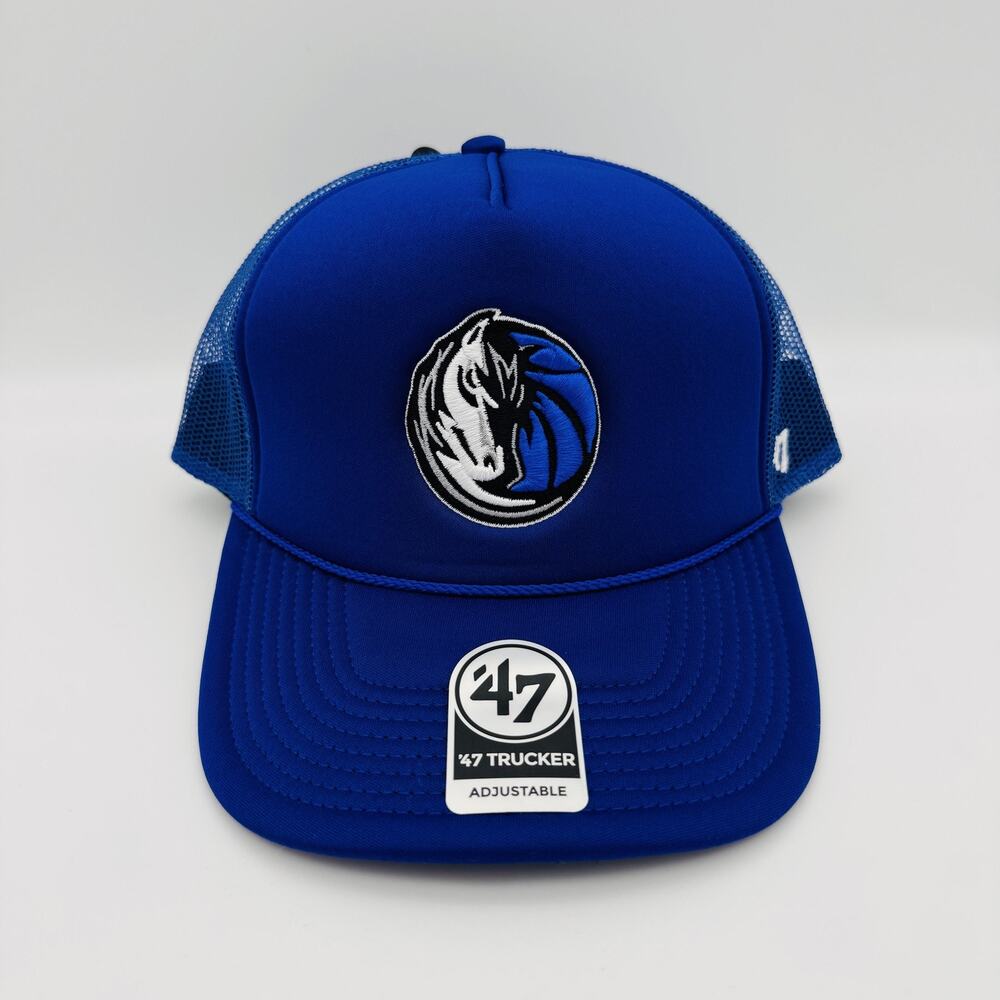 Dallas Mavericks Hat Cap Trucker Snap Back One Size NBA '47 Brand Blue OSFA NEW